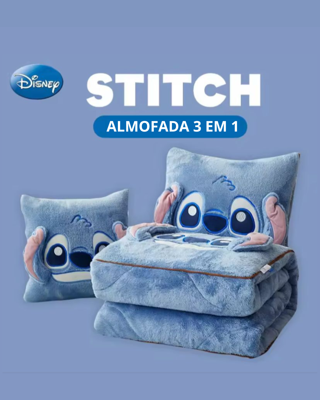 Almofada Stitch 3 em 1