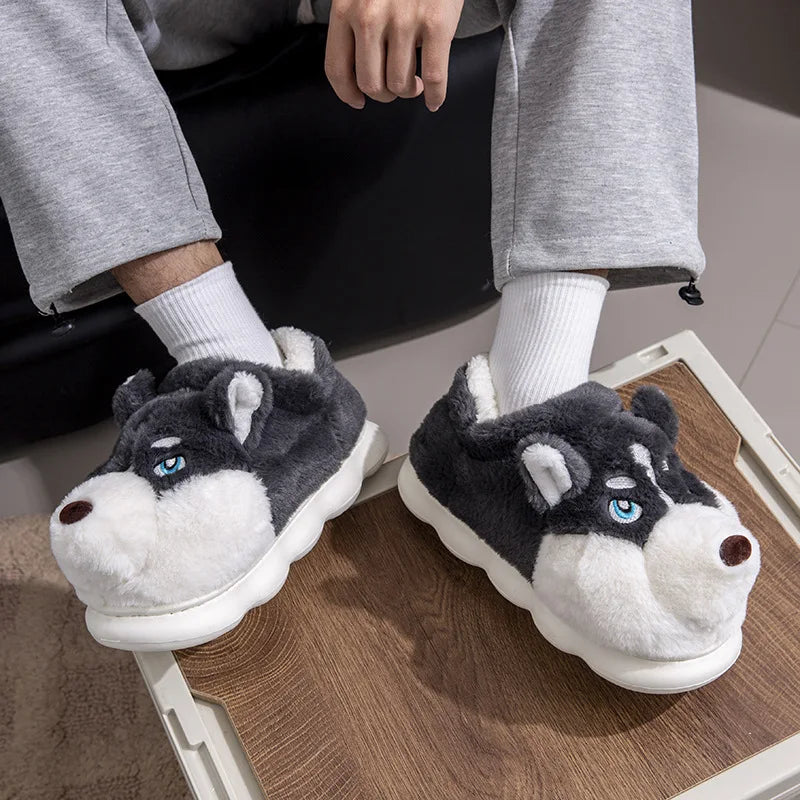 Pantufa e Chinelo Husky Siberiano