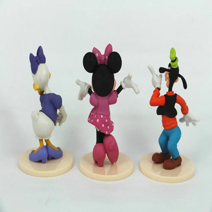 6 Personagens Disney - Mickey, Minnie, Pateta, Pluto, Pato Donald e Daisy