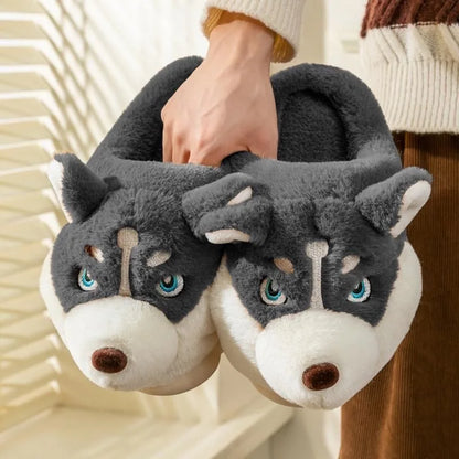 Pantufa e Chinelo Husky Siberiano