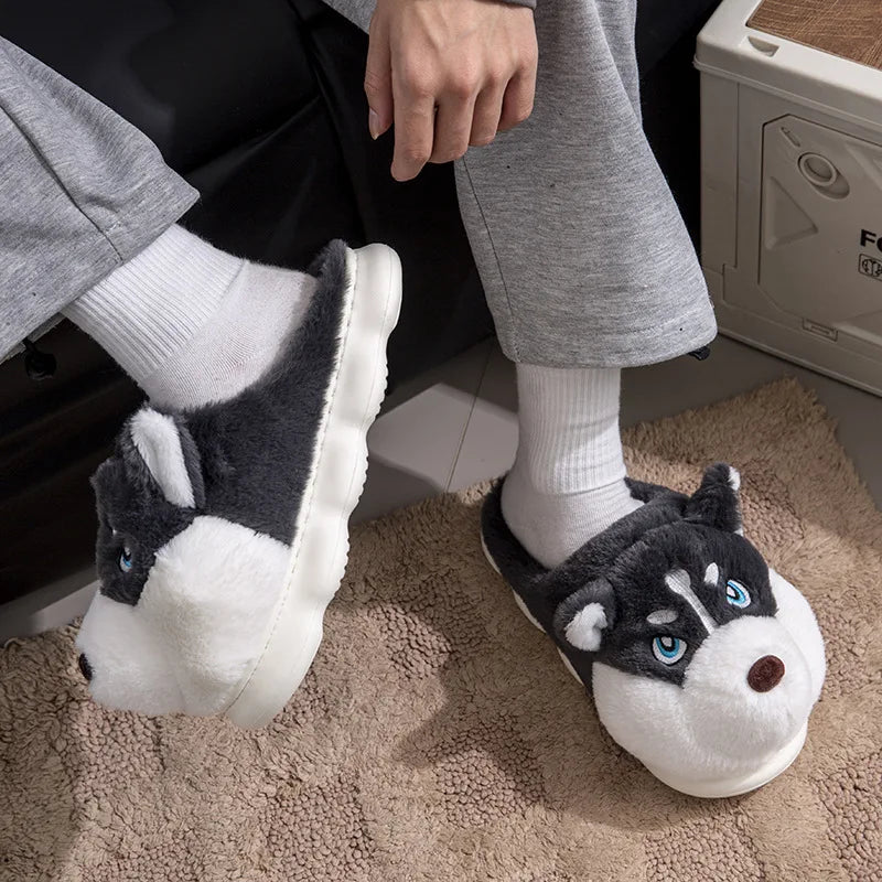 Pantufa e Chinelo Husky Siberiano