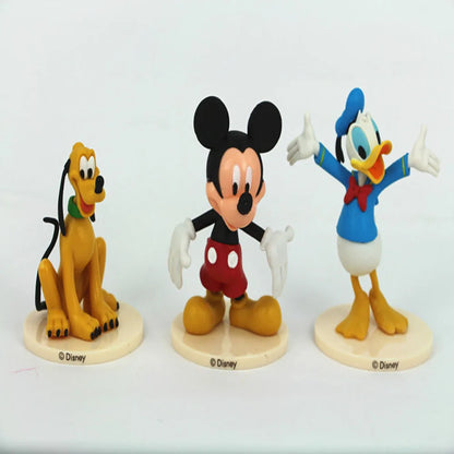 6 Personagens Disney - Mickey, Minnie, Pateta, Pluto, Pato Donald e Daisy