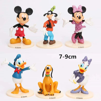 6 Personagens Disney - Mickey, Minnie, Pateta, Pluto, Pato Donald e Daisy